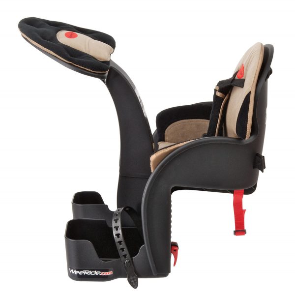 Beige Safe Front Deluxe baby bike seat side view