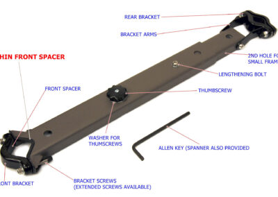 WeeRide mounting bar with part names