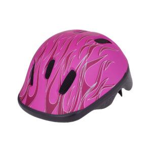 Pink bike helmet side view