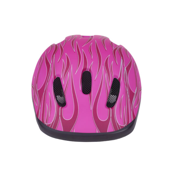 Pink bike helmet front view