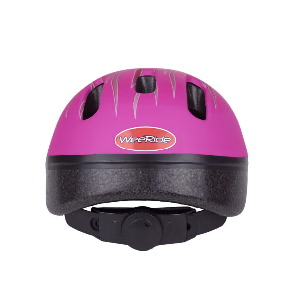 Pink bike helmet rear view