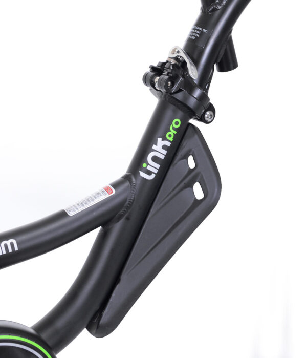 Close-up of Black Tag-along bike