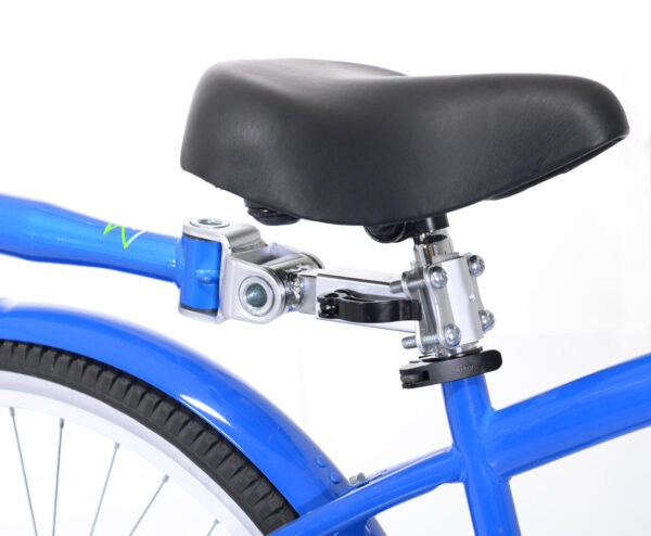 Close-up of Blue tag-along bike